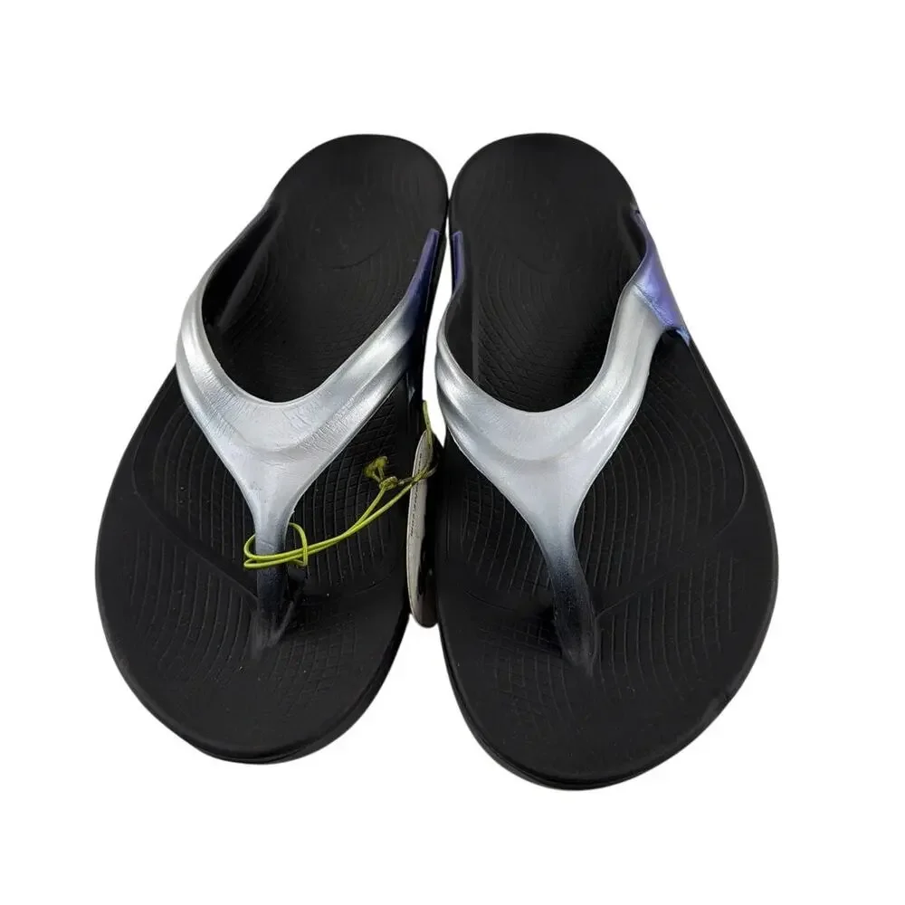 OOFOS Women's Frost OOlala Luxe Flip Flop Slippers Size 8 - Picture 4 of 10